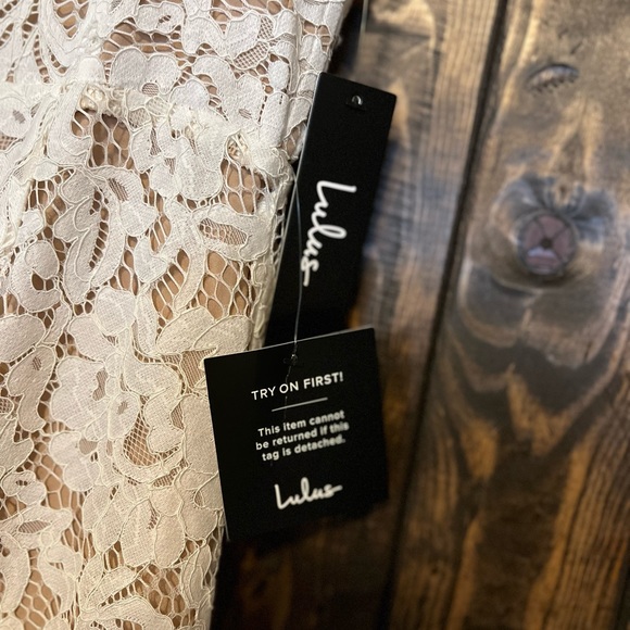 NWT Lulu’s One Wish White Lace Midi Dress - Picture 5 of 6